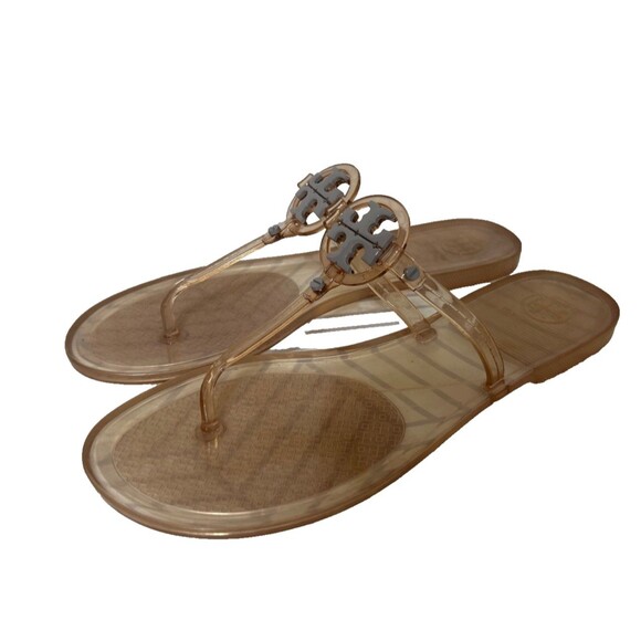 Tory Burch Mini Miller Jelly Sandal Womens 9 T-Strap Thong Beach Resort - Picture 3 of 9